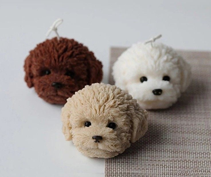 Cute Bichon Dog Candles