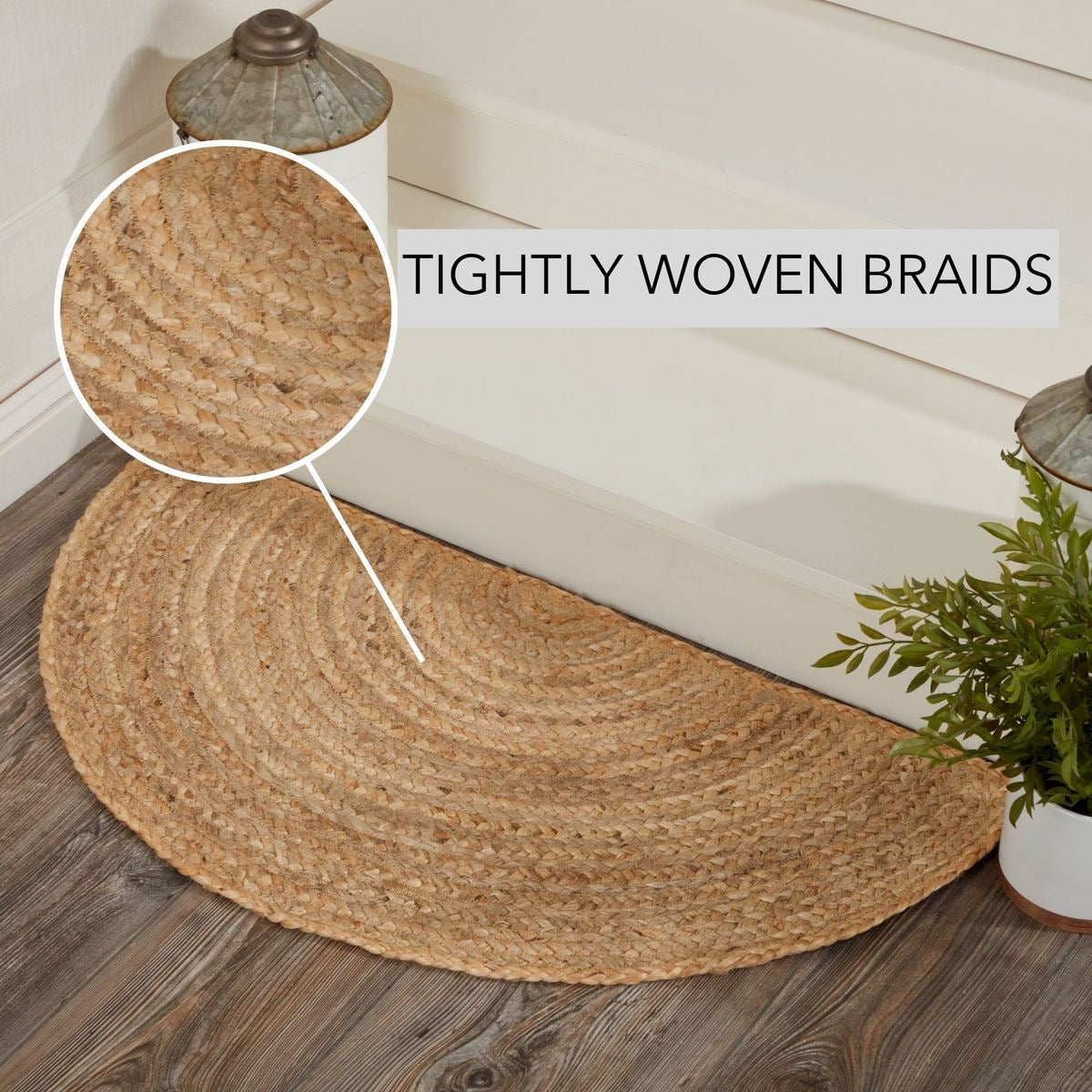 Half Circle Natural Jute Doormat
