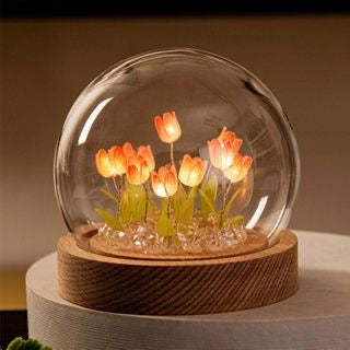 Aesthetic Tulip Flowers Night Light