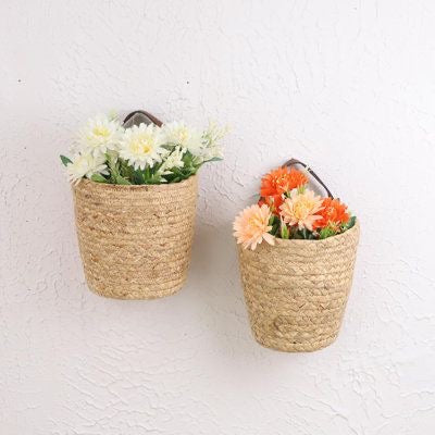 Elegant Hanging Jute Planters - Set of 2