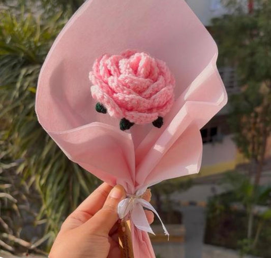 Handmade Crochet Rose Bouquet