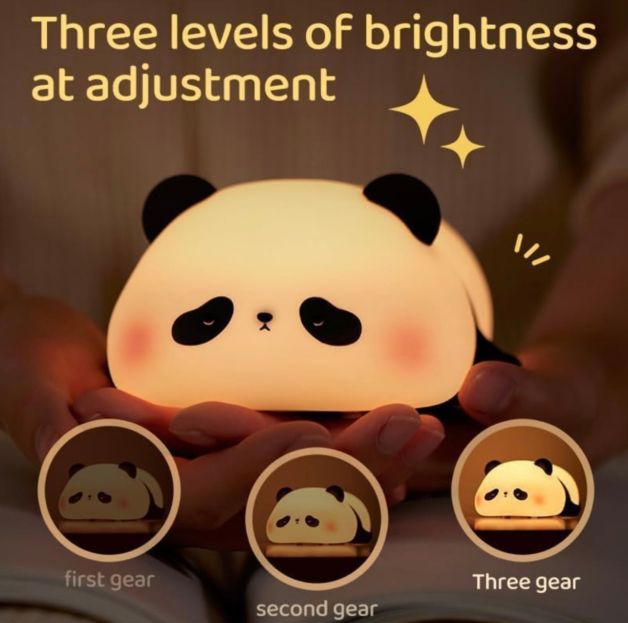 Adorable Squishy Panda Silicon LED Night Light - Rechargeable
