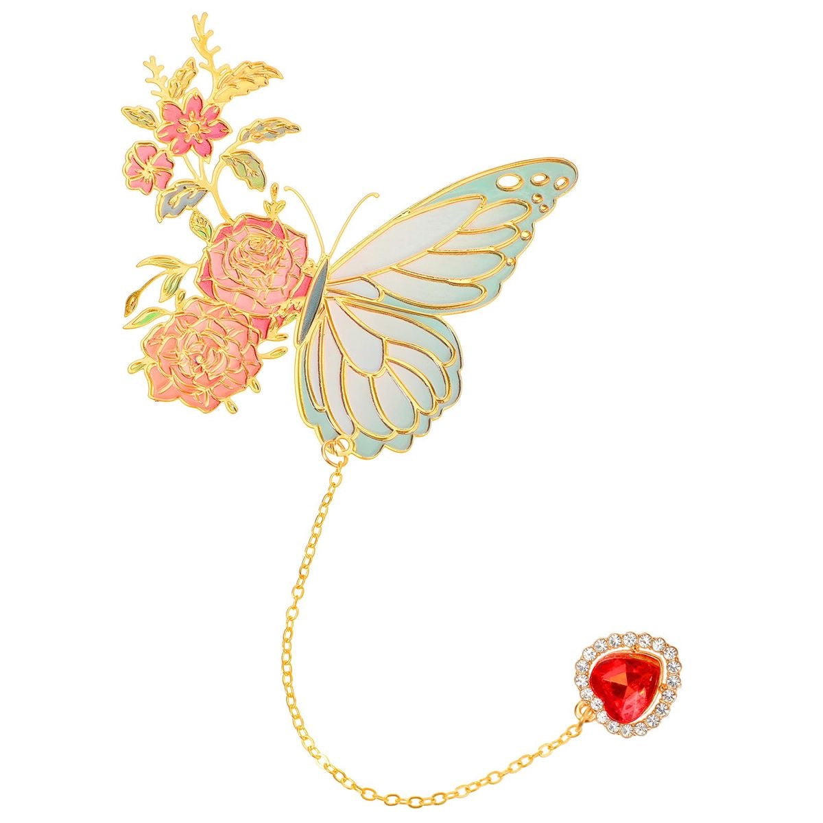 Pretty Gold Metal Butterfly Bookmark