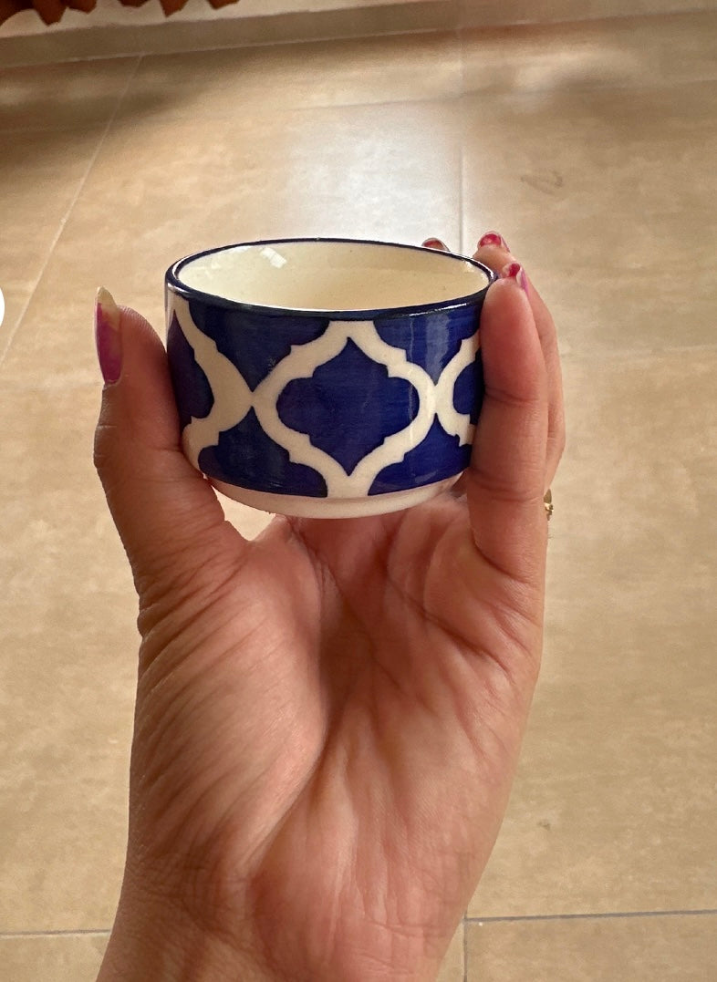 Moroccon Art Design Small Dip/Chutney Bowls - Set of 6