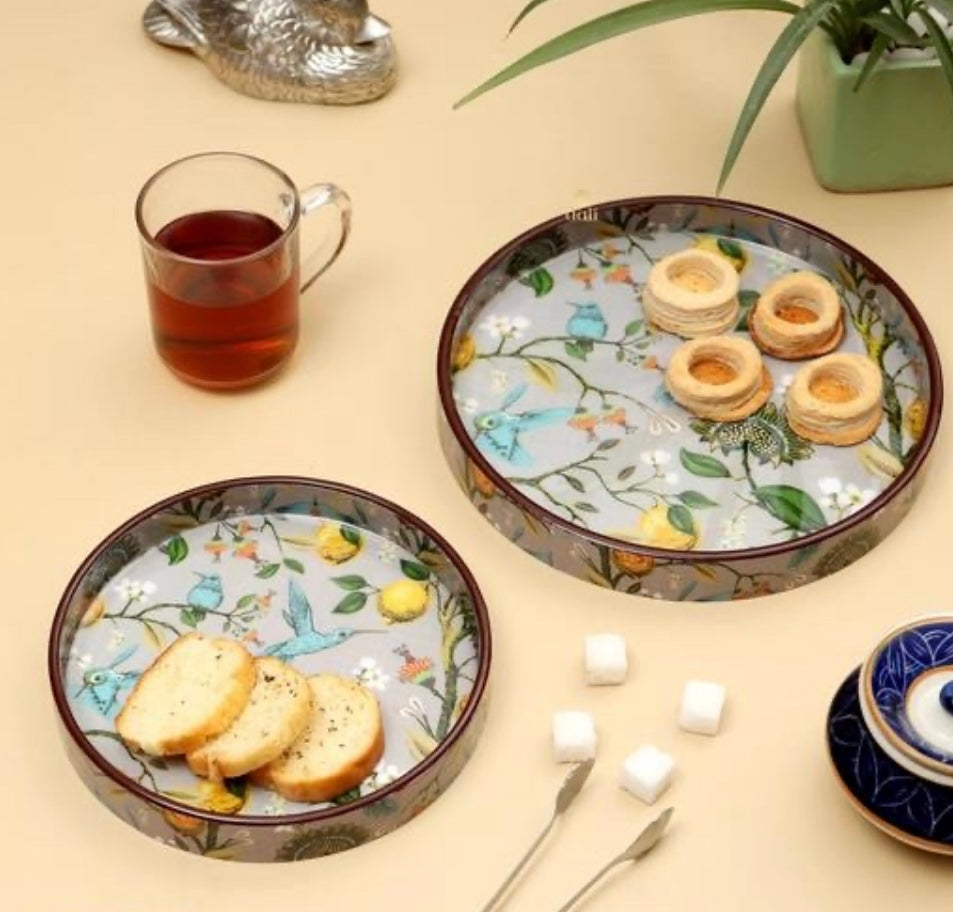 Wood Serving Tray - Set of 2