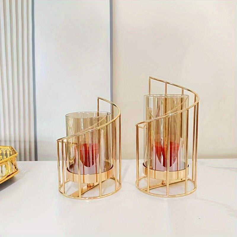 Metal Elegant Gold Candle Holder