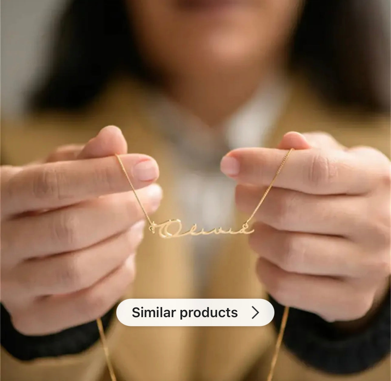 Name Personalised 18K Gold Plated Anti-Tarnish Pendant