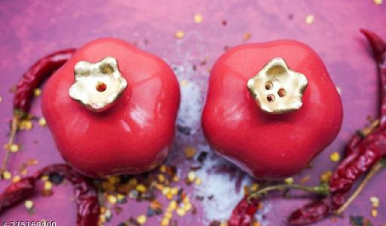 Ceramic Pomegranate Salt & Pepper Shaker Set