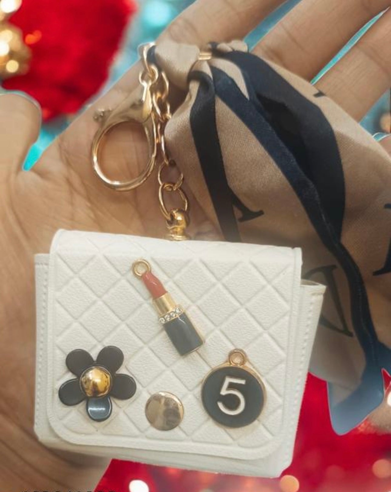 Mini Dior Purse Keychain