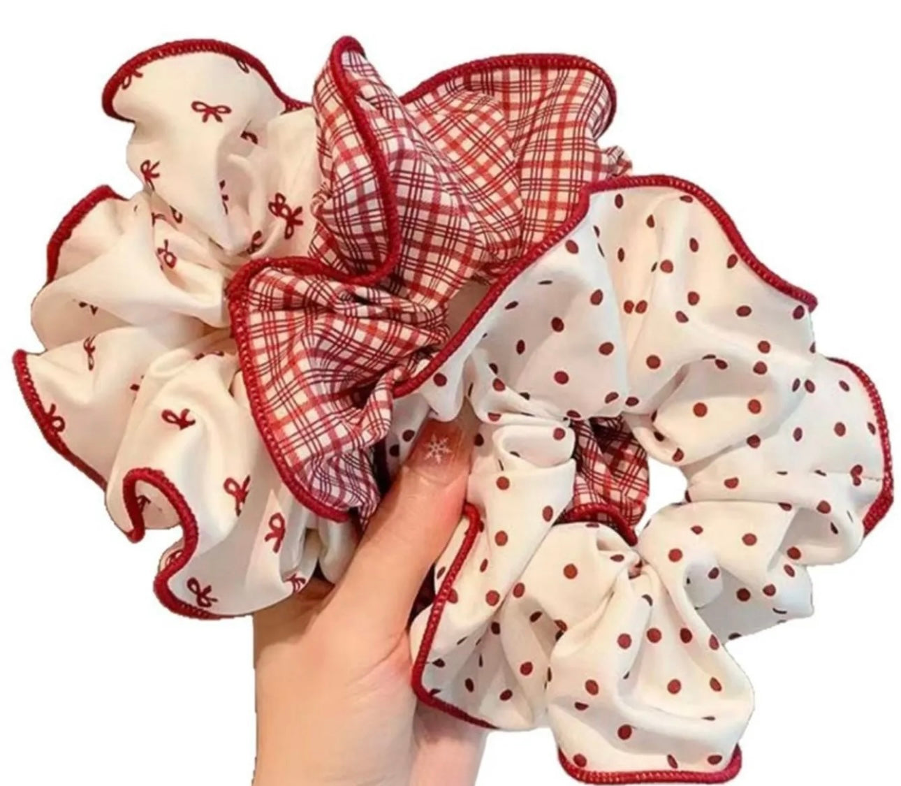 Classic Hair Srunchies / Hair Ties - Set of 3