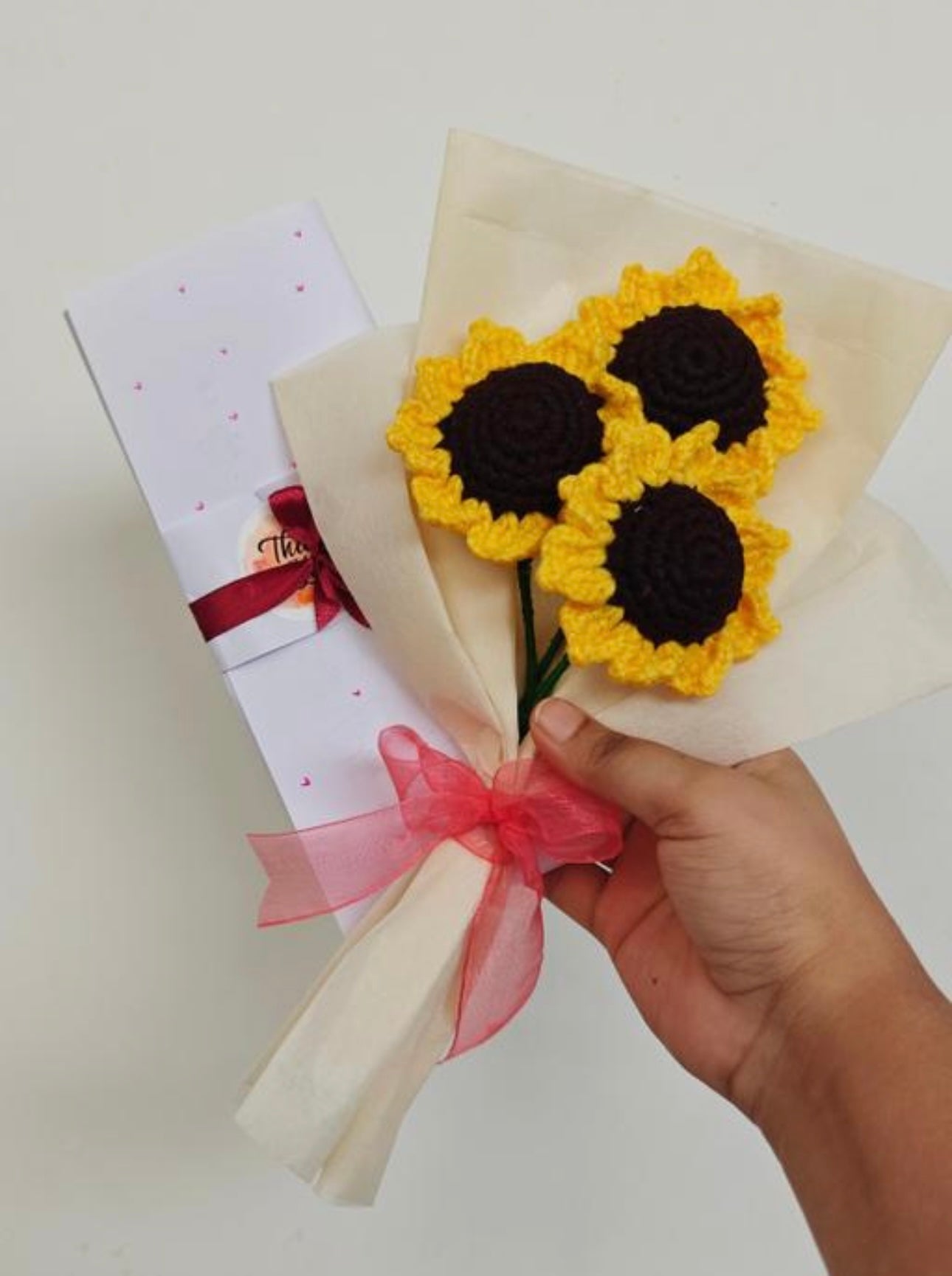 Mini Crochet Sunflowers Bouquet