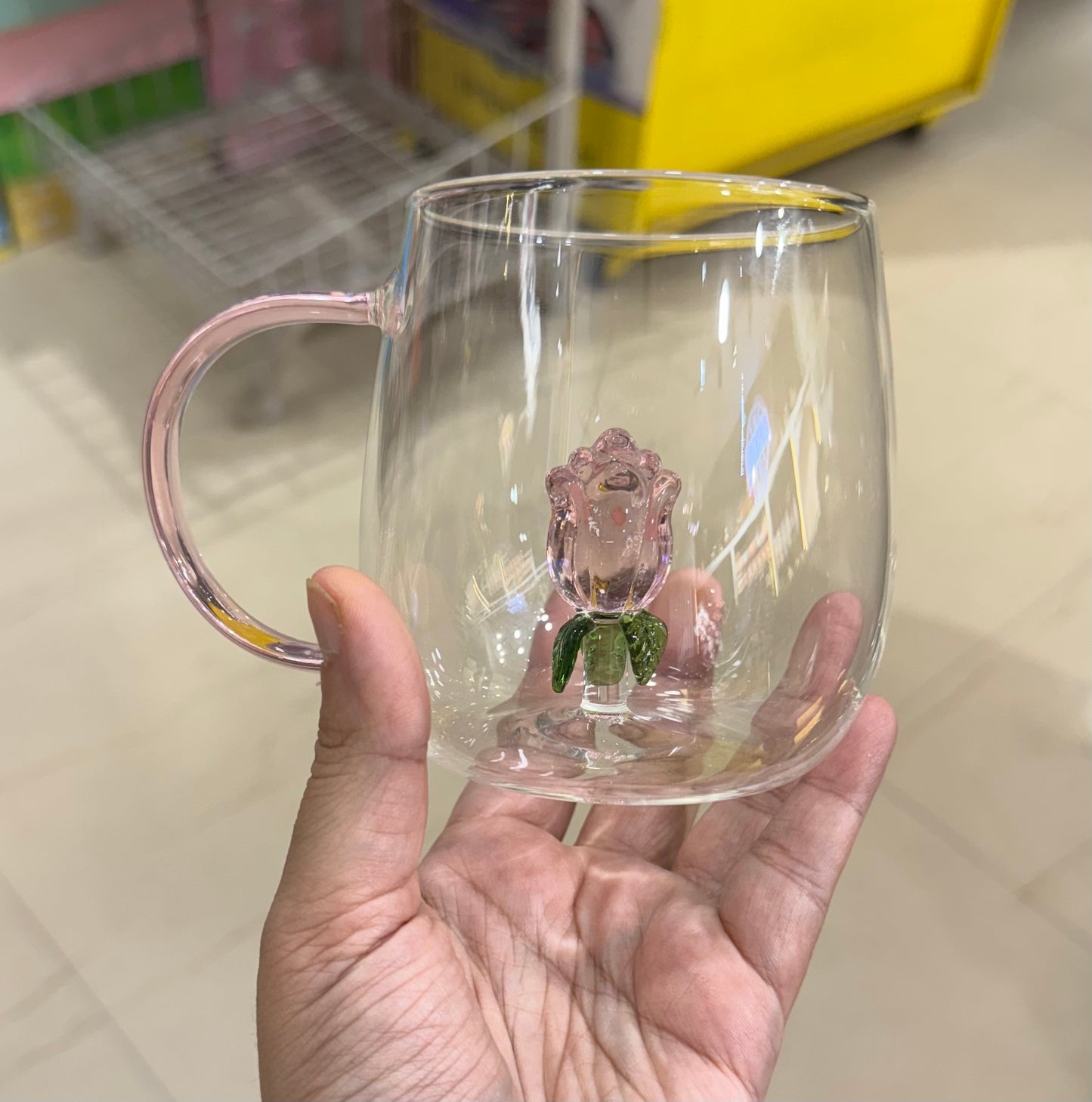 Aesthetic 3D Crystal Rose Inside Mug