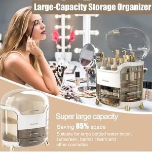 Large Capacity Dustproof Makeup Cosmetic Storage Vanity Box Organiser