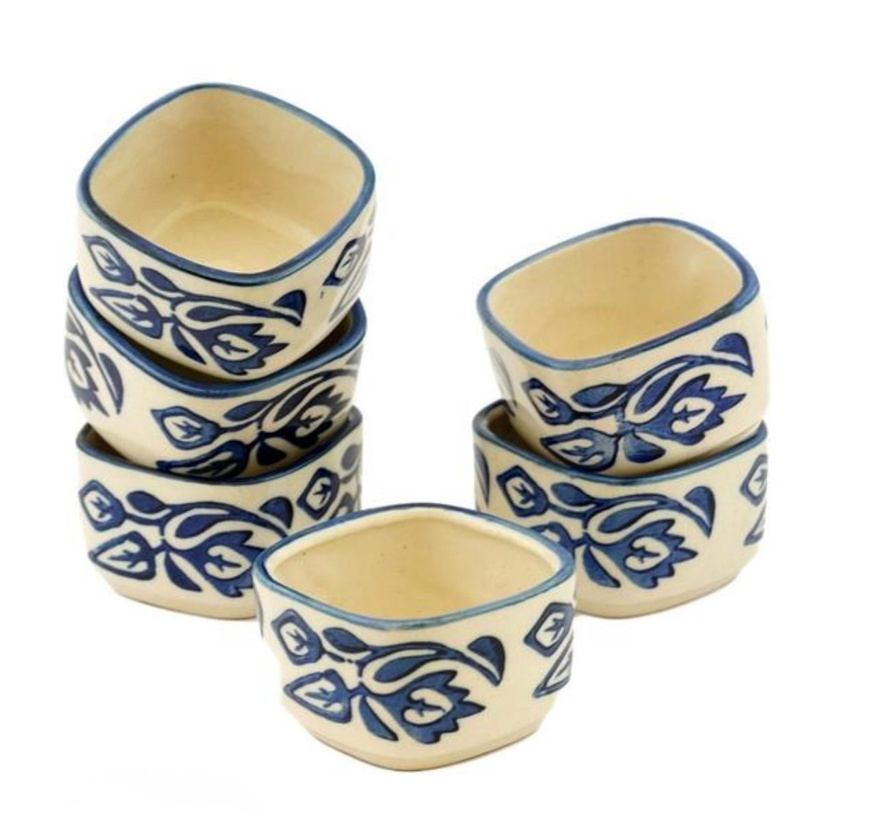 Moroccon Art Design Small Dip/Chutney Bowls - Set of 4