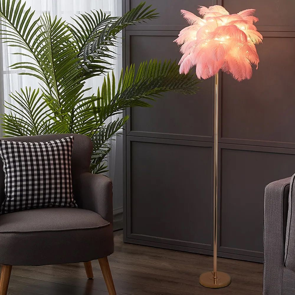 Decorative Feather Floor Lamp