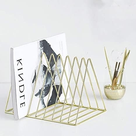 Gold Geometrical Magazine Stand