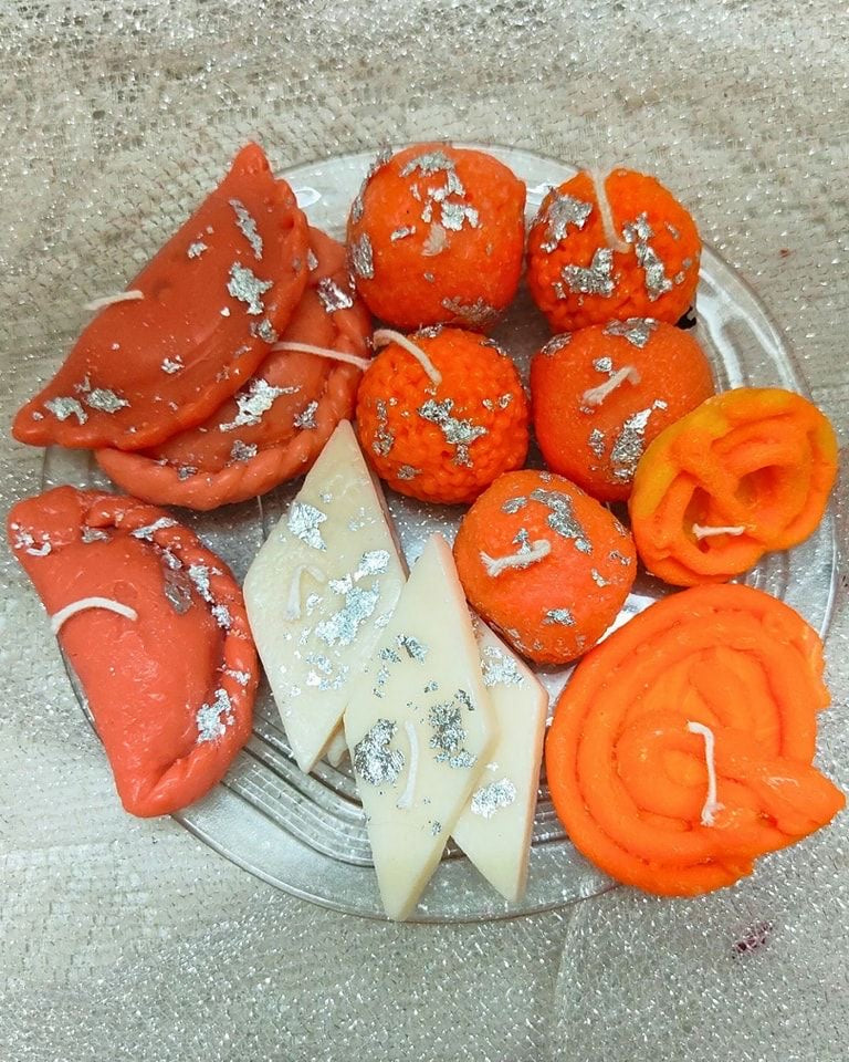 Indian Sweets/Mithai Candles Box for Diwali - Make your own Combo