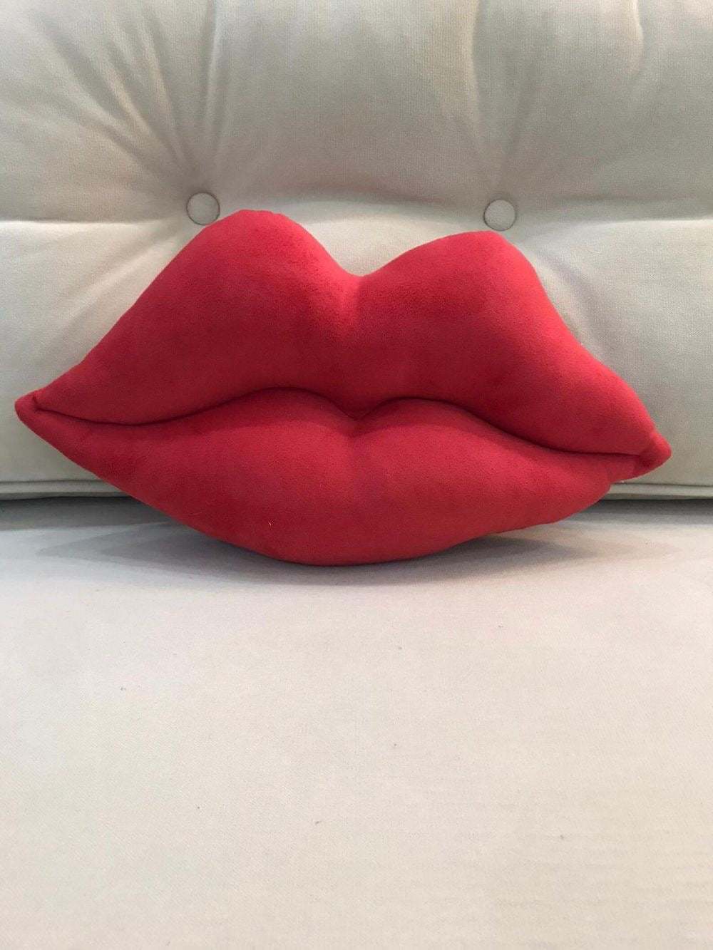 Plush Velvet Red Lips Pillow
