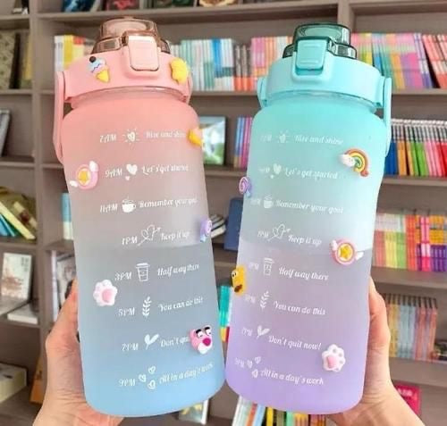 Cute Dual Toned Leakproof Large Water Bottle (2 Litres)