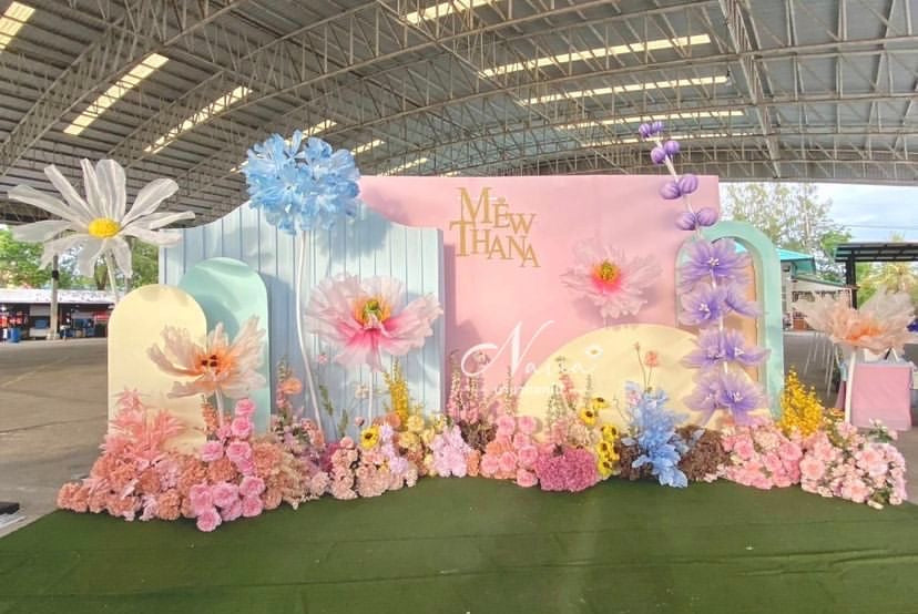 Organza Fabric Flowers (without Stand)