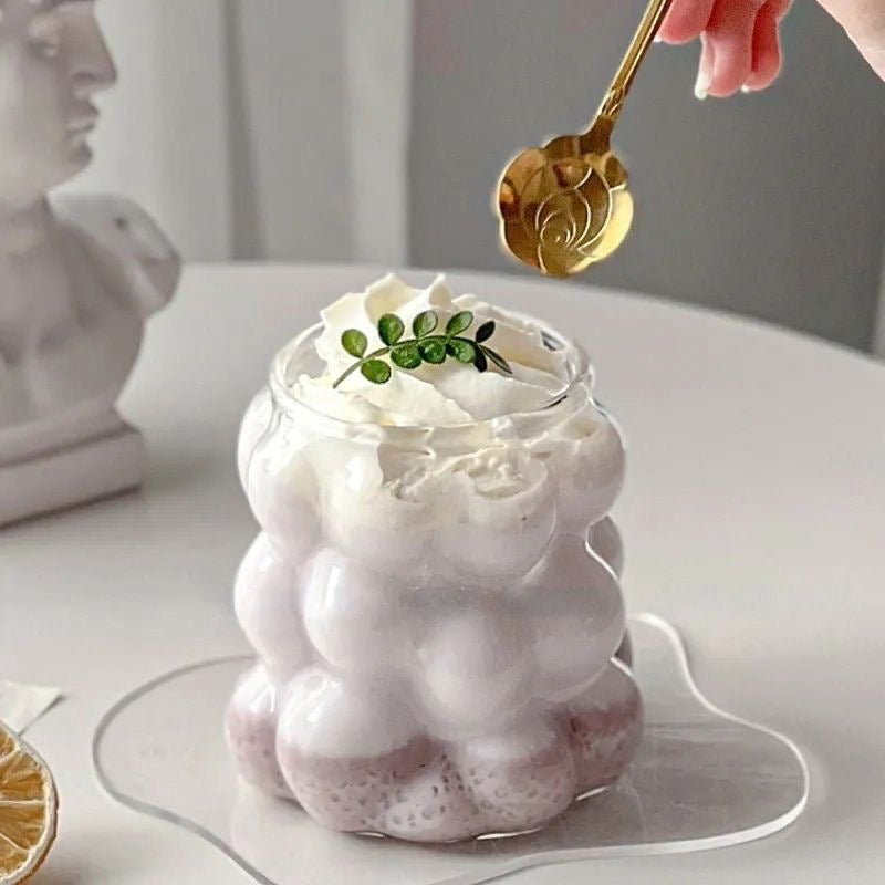 Pinteresty Bubble Glass with Glass Straw