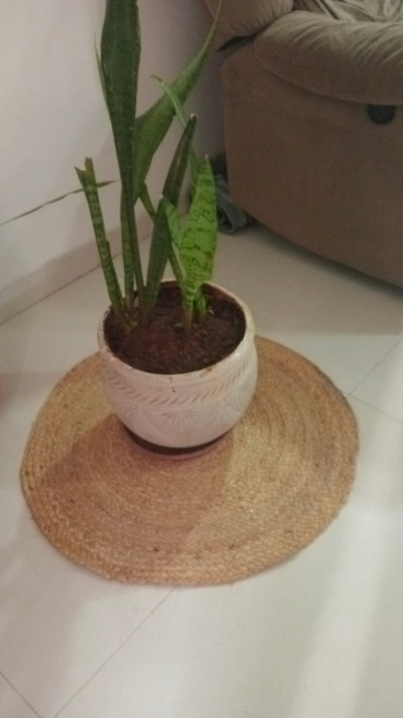 Natural Hand Woven Round Jute Mat