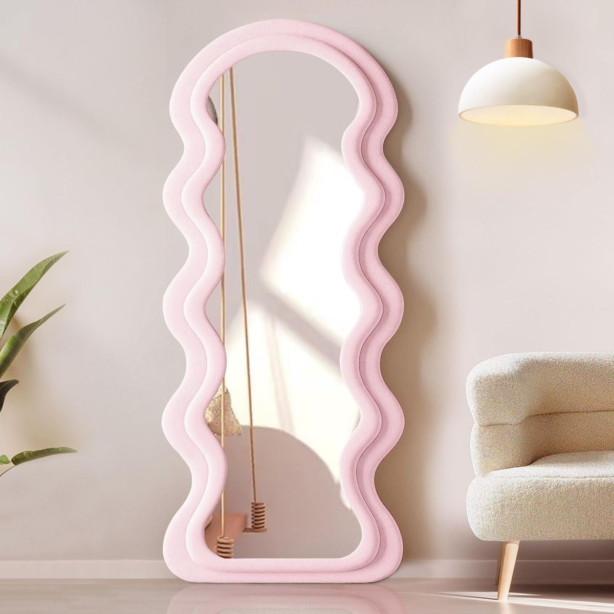 Pinterest Aesthetic Wavy Wall Mirror (Double-framed)