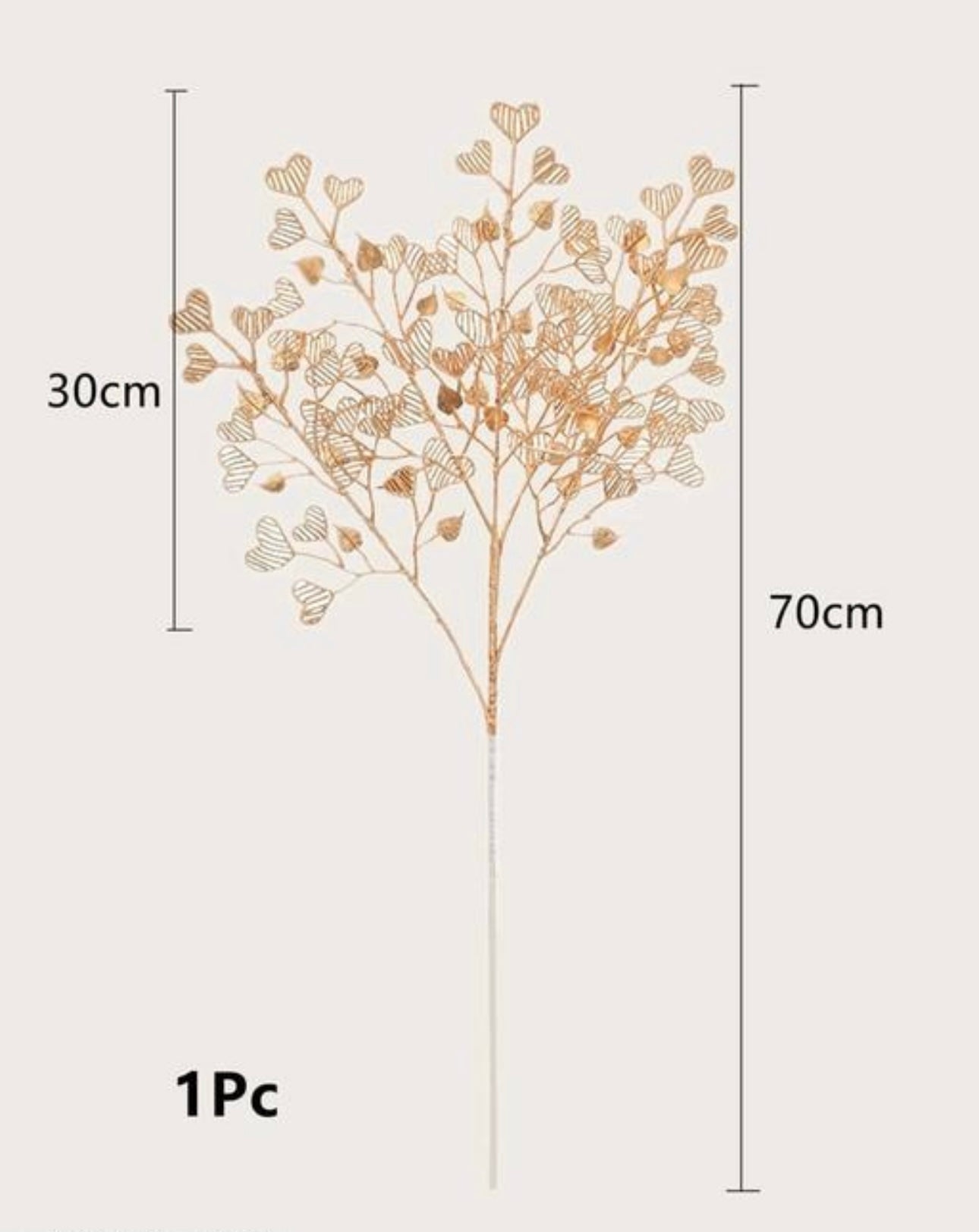 Premium Gold Heart Leaf - Set of 4