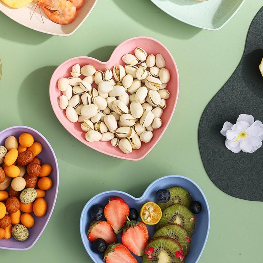 Heart Shape Deep Pasta/Snack/Dinner/Salad/Dessert Bowls with Stand - Set of 10