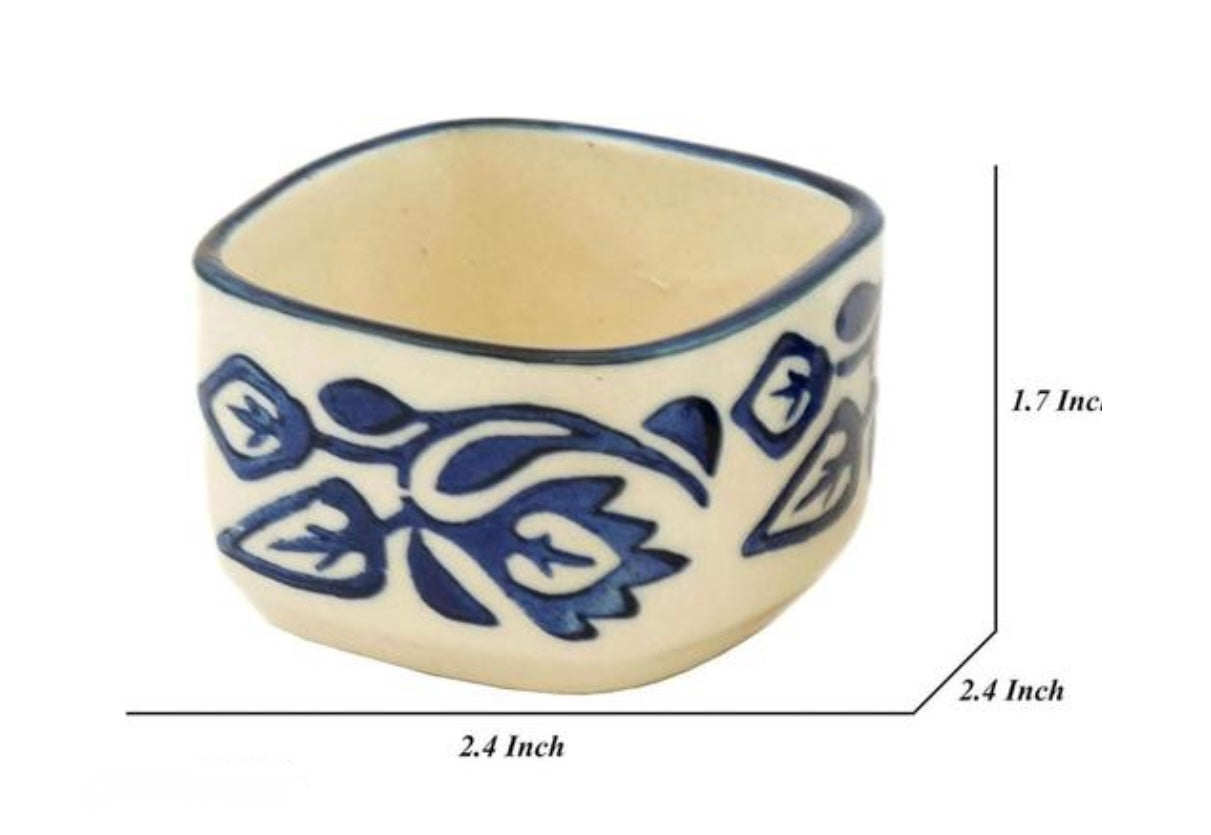 Moroccon Art Design Small Dip/Chutney Bowls - Set of 4