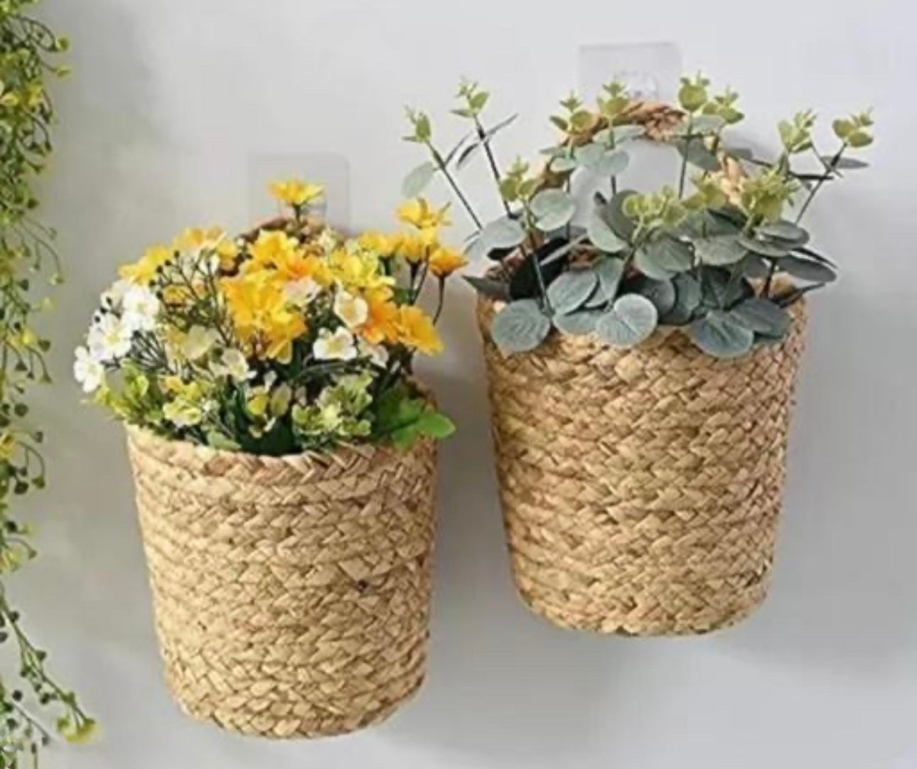 Elegant Hanging Jute Planters - Set of 2
