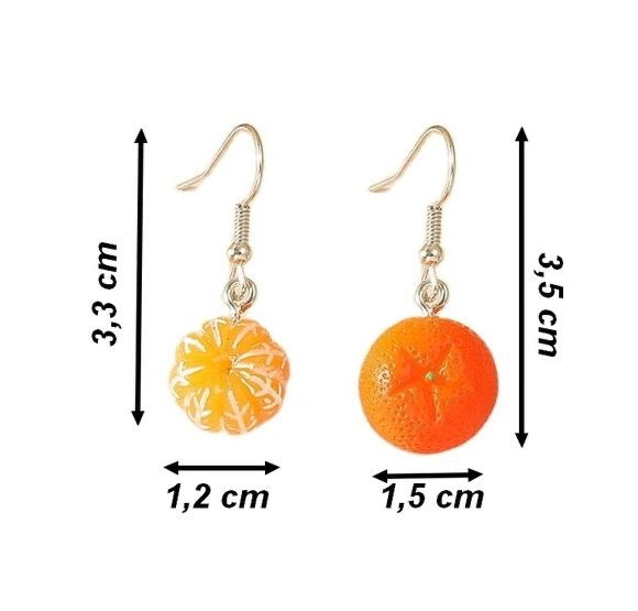 Cute Orange Fruit Earrings