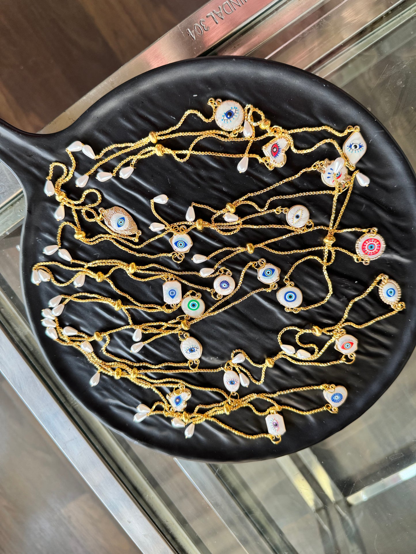Exclusive Marble Evil Eye Bracelet/Rakhi Anti-tarnish Gold Plater