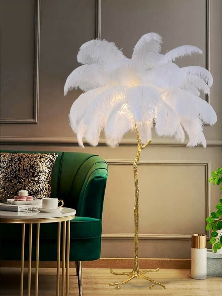Decorative Feather Floor Lamp