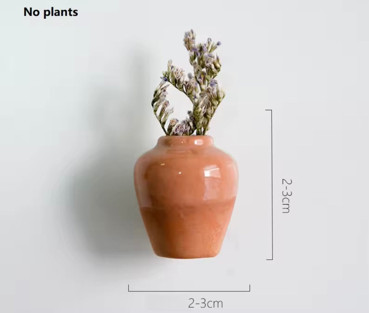 Cute Miniature Vase with Magnets (Only Pots, Flowers not included)