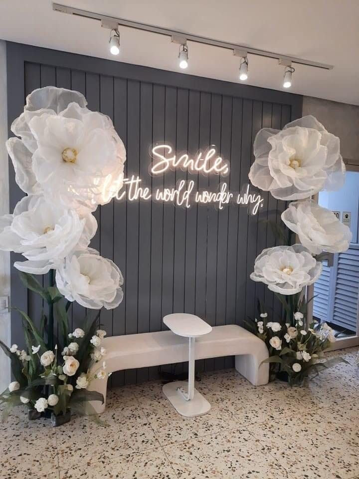 Organza Fabric Flowers (without Stand)