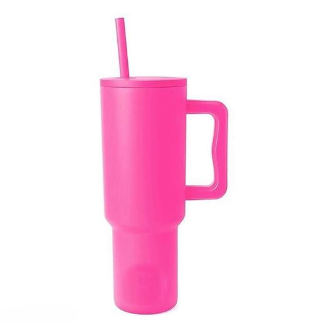 Stanley Mug Imitation Tumbler with Straw & Lid (Fuchsia Pink)