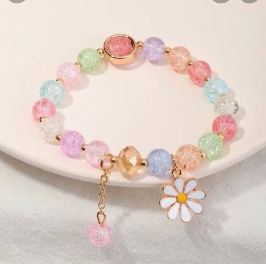 Beautiful Daisy Handmade Beads Bracelet