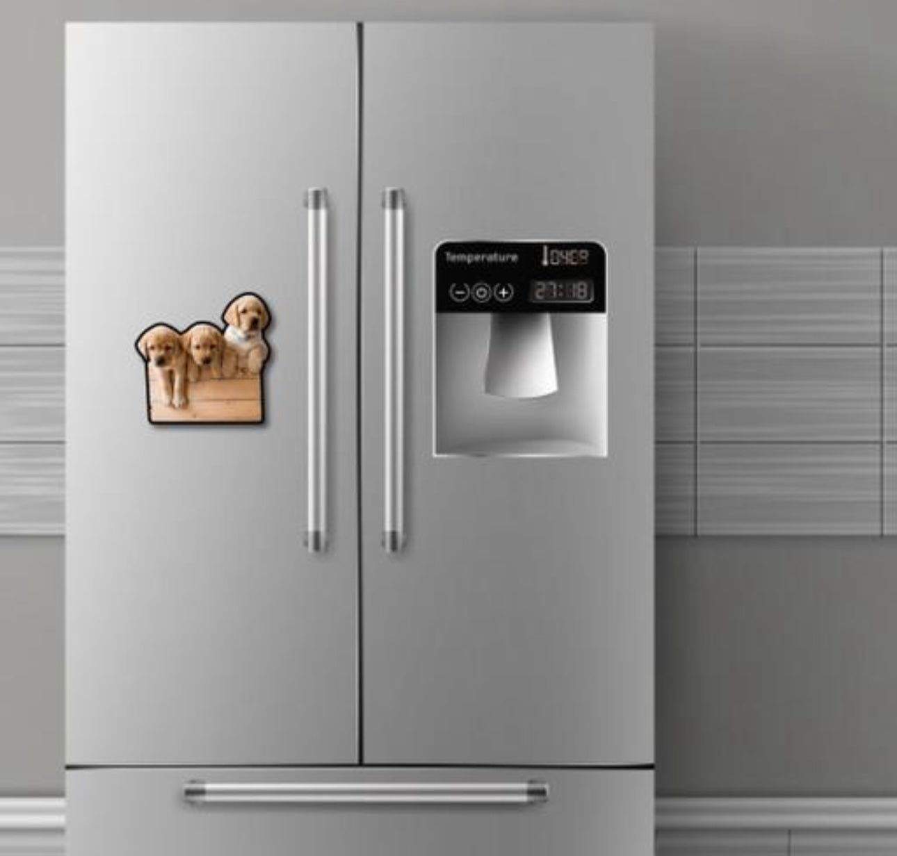 Cute Puppies Miniature Fridge Magnet