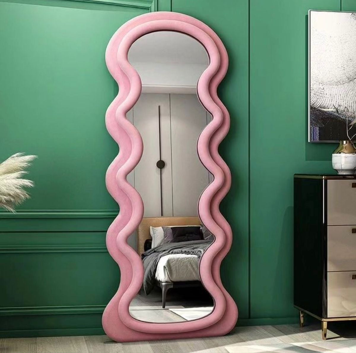 Pinterest Aesthetic Wavy Wall Mirror (Double-framed)