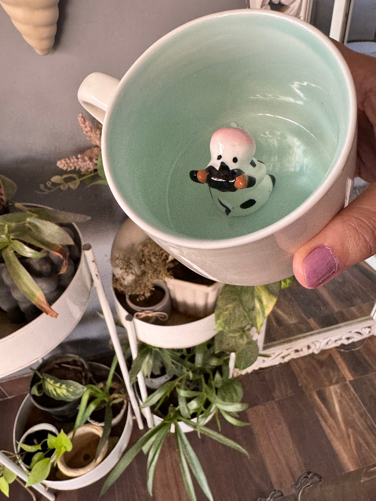 Pinteresty Cute Cow Inside Mug