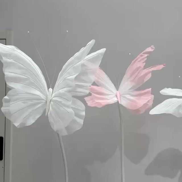 Organza Fabric Butterflies (without Stand)