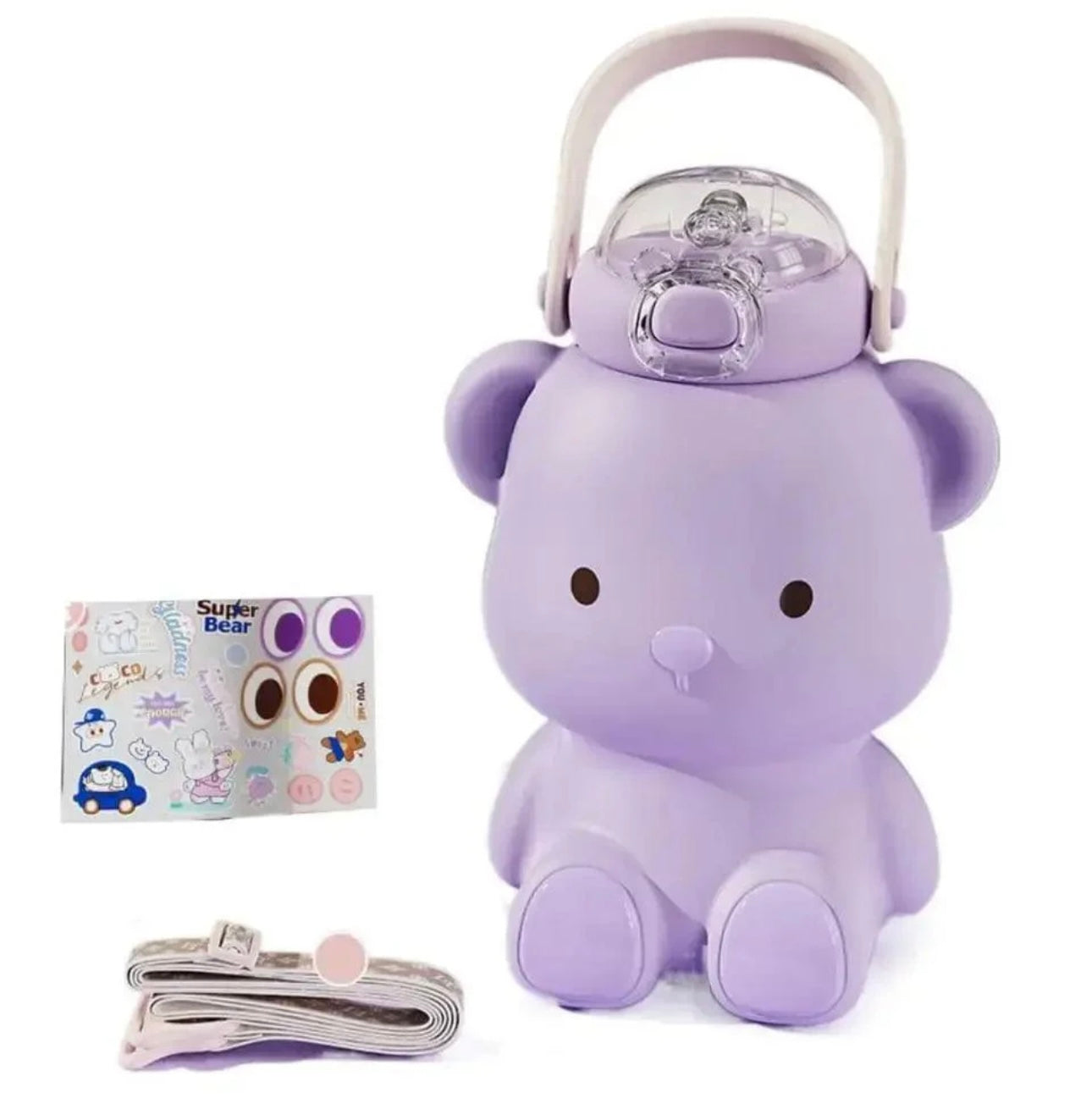 Cute Teddy Bear Stainless Steel Sipper Water Bottle