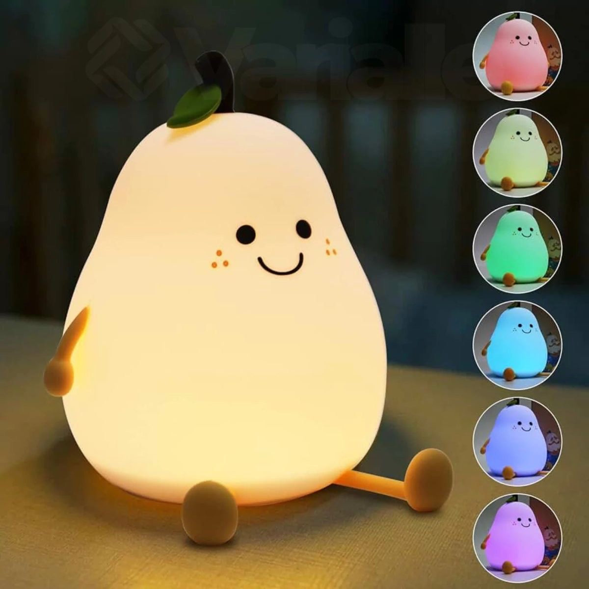 Cute Pear Shape LED Night Light - Rechargeable