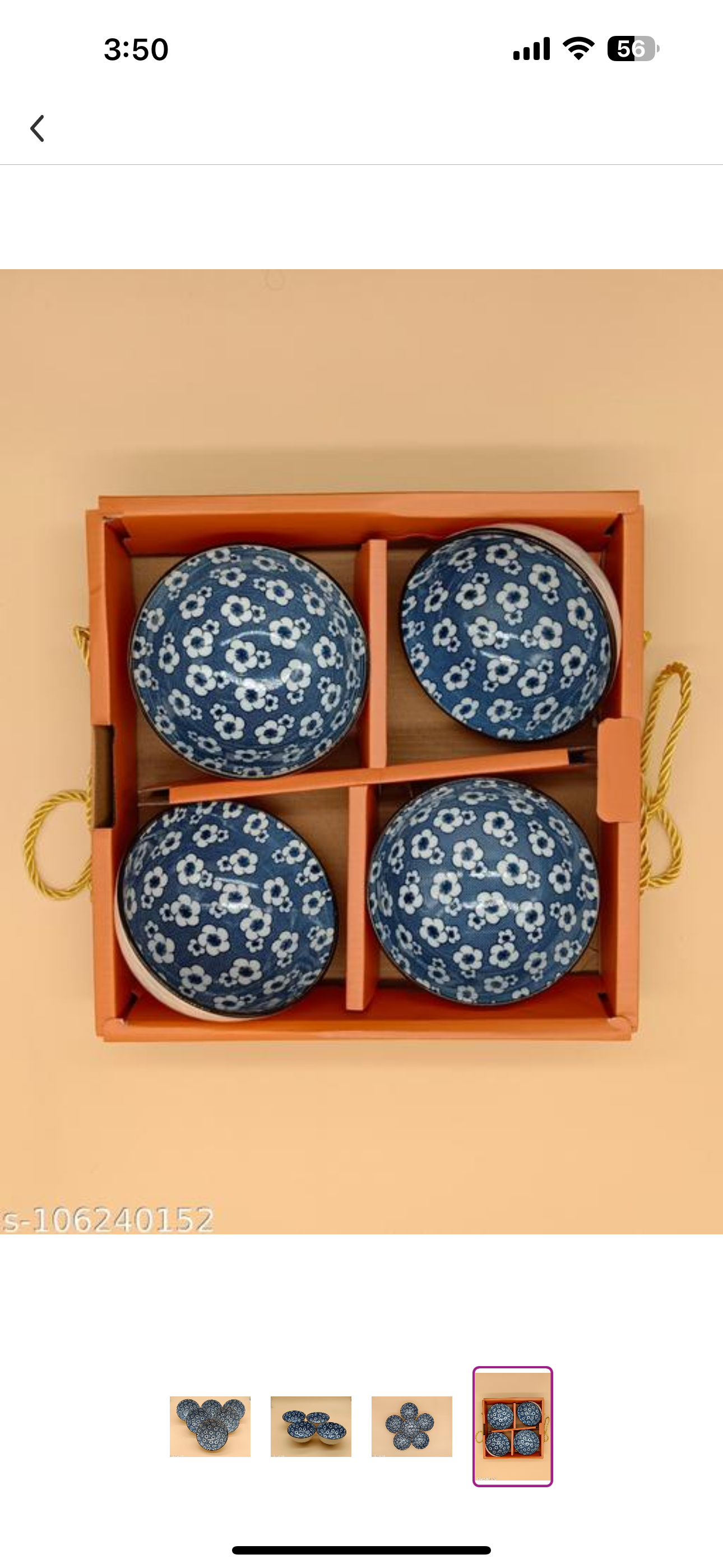Cute Flower Print Ceramic Bowls Set