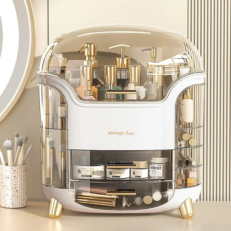 Large Capacity Dustproof Makeup Cosmetic Storage Vanity Box Organiser