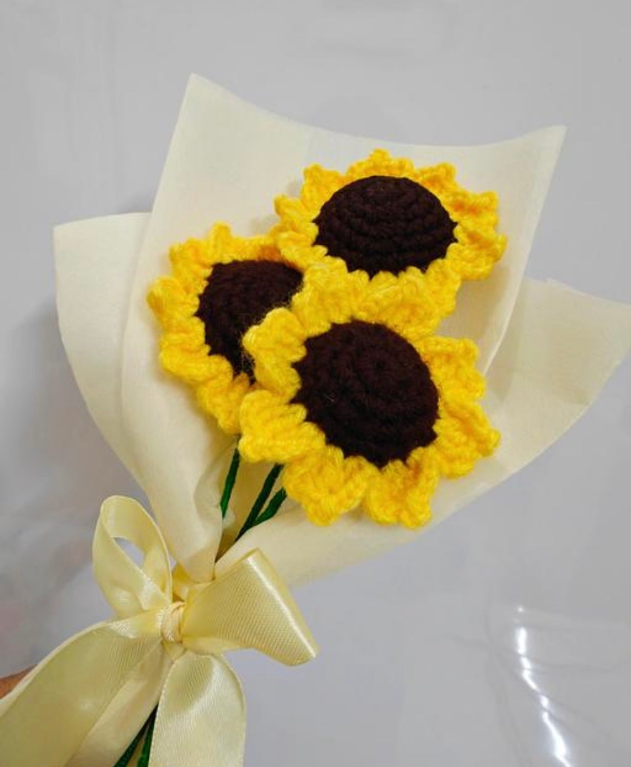 Mini Crochet Sunflowers Bouquet