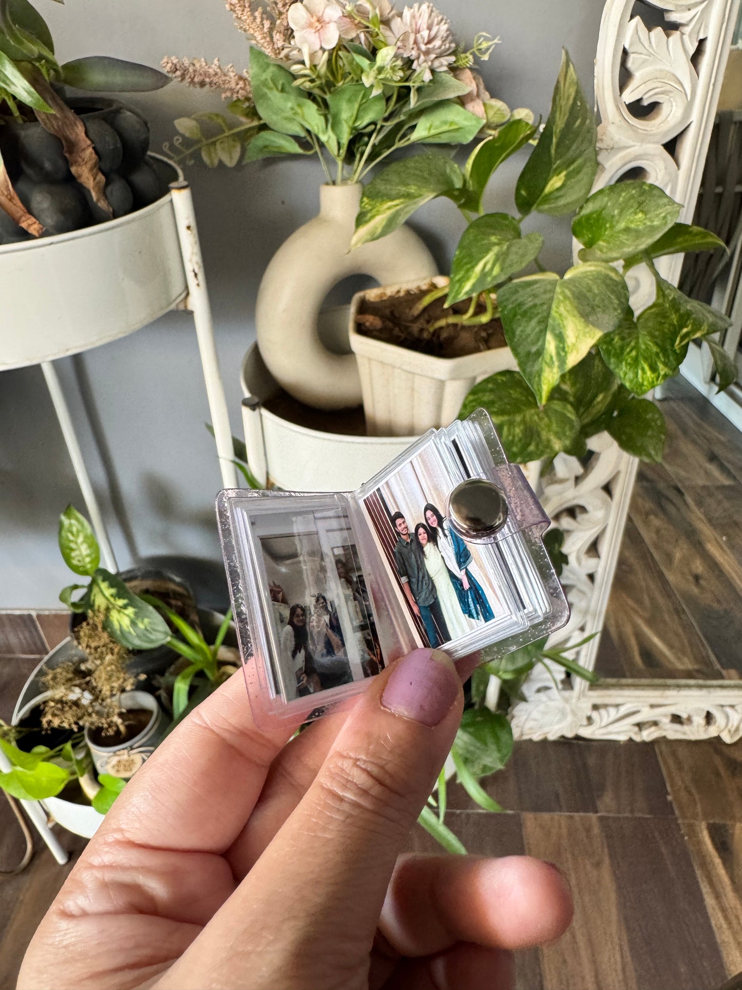 Personalised Mini Scrapbook Photo Album Keychain (with 16 Photos)