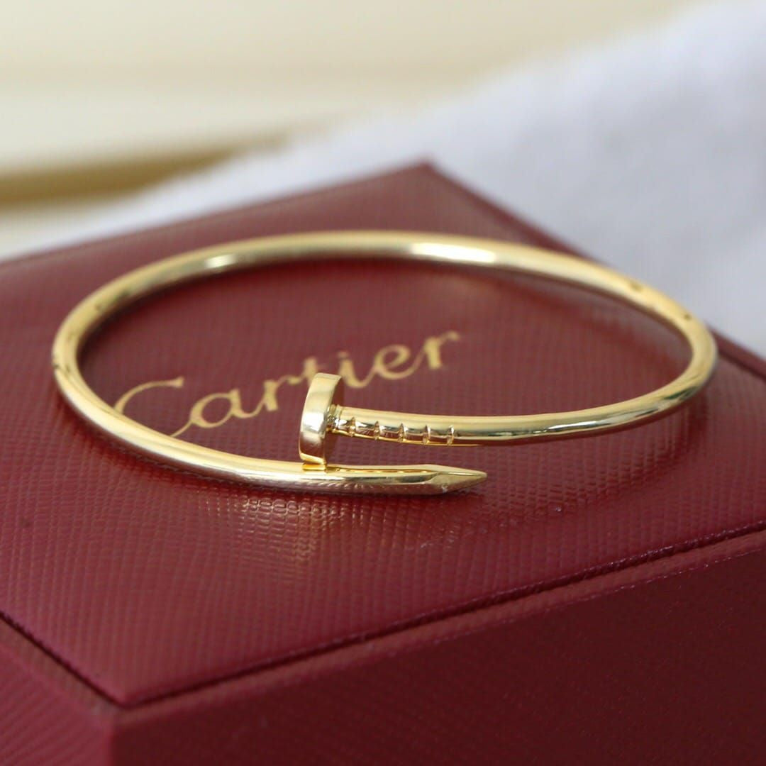 Minimalist Gold Plated Nail Bracelet