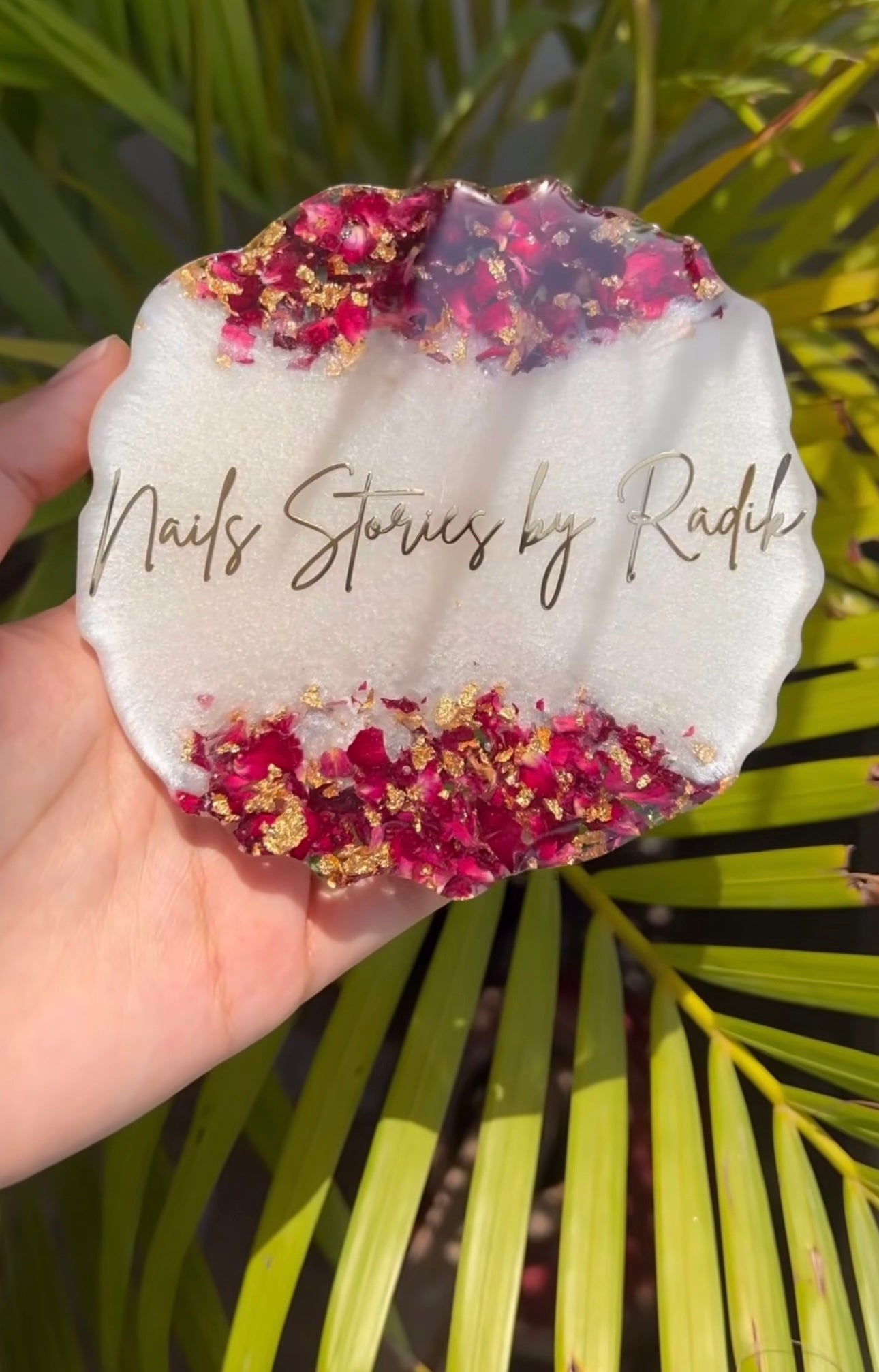 Personalised Nail/Makeup Coaster